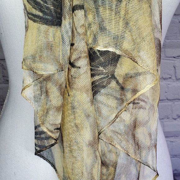 Nine West Lightweight Palm Leaves Scarf - Picture 4 of 5